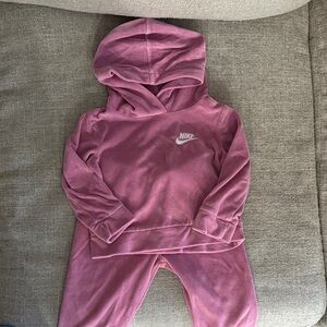 Nike Kids Velvety Pink/Purple Hoodie and Joggers Set
